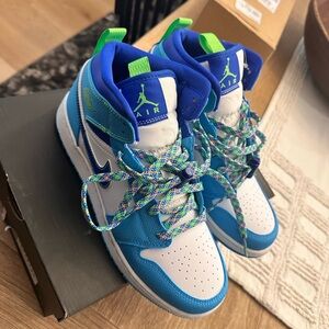 Jordan 1 Mid SE Sprite Blue (GS)
